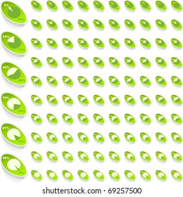 Business statistics vector. Sticker set.