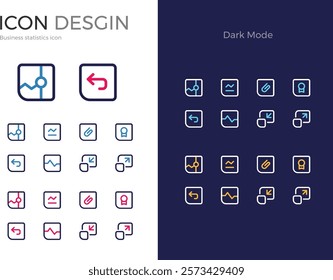 Business Statistics Window Size Zoom In Out Icon Dark Mode