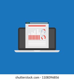 BUSINESS STATS ICON CONCEPT