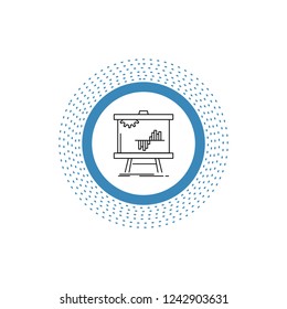 Business  stats Line Icon. Vector isolated illustration
