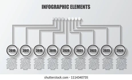 business step infographic elements template 