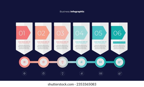 Infografik-Vorlage für Geschäftsschritte