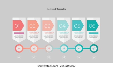 business step infographic template design
