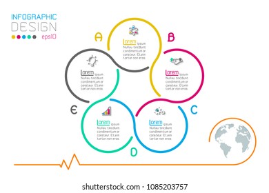 Business step options and abstract infographics number options template.