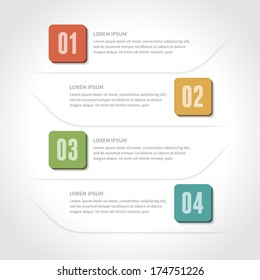 Business step options banner. Vector illustration. Infographics design template. 