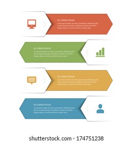 Business step options banner. Vector illustration. Infographics design template. 