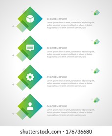 Business step options banner. Vector illustration. Infographics design template. 