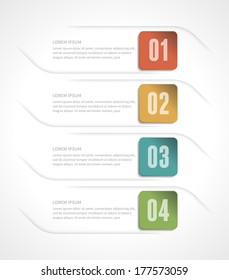 Business step options banner. Vector illustration. Infographics design template. 