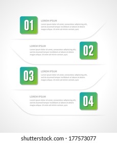 Business step options banner. Vector illustration. Infographics design template. 
