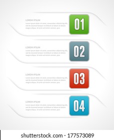Business step options banner. Vector illustration. Infographics design template. 