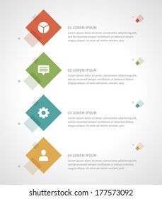 Business step options banner. Vector illustration. Infographics design template. 