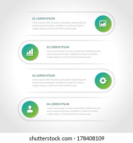 Business step options banner. Vector illustration. Infographics design template. 