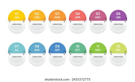 Business step timeline infographic template. Modern milestone element timeline diagram calendar, vector infographics.