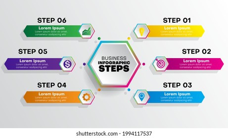 business steps infographic design vector . eps 10