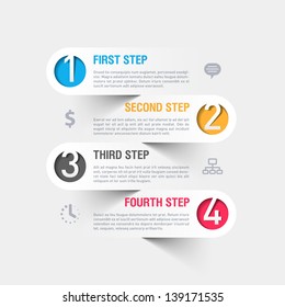 Business steps infographics template. Vector.