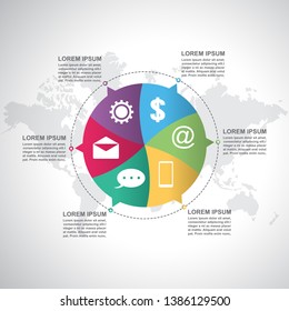 Business Steps Modern Shutter Cycle Chart Infographic Template