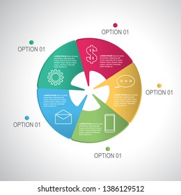 Business Steps Modern Shutter Cycle Chart Infographic Template