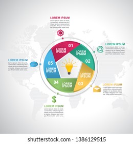 Business Steps Modern Shutter Cycle Chart Infographic Template