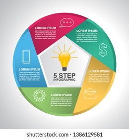 Business Steps Modern Shutter Cycle Chart Infographic Template