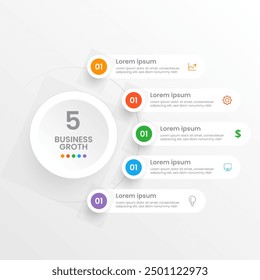 Business steps or process infographic template design Vector
