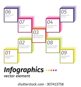  Business steps to success charts and graphs options banner. Vector illustration design template.