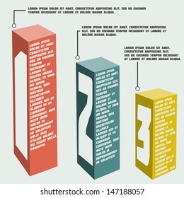 business steps to success and graphs options banner.