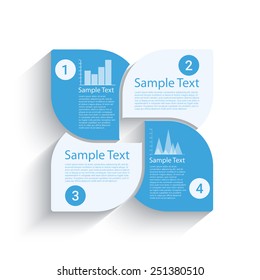 Business steps template for your design, Eps10 vector