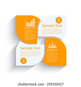 Business steps template for your design 