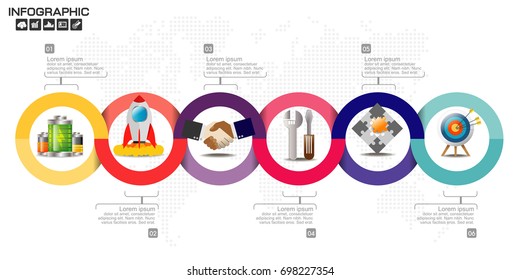 Business steps timeline infographics design template with 3-10 options, process diagram, vector eps10 illustration. Use for flow chart diagram website.
