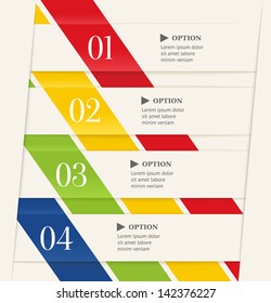 Business steps/options banner. Modern origami style