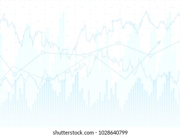 Business stick graph chart of stock market investment trading on white background .Vector illustration.