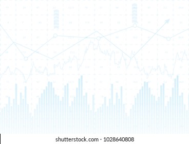 Business stick graph chart of stock market investment trading on white background .Vector illustration.