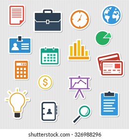 Business Sticker Icon Set