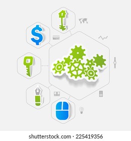 business sticker infographic