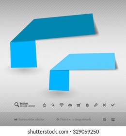 Business stickers on the gray background. Vector design elements.