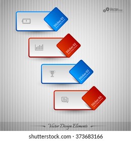 Business stickers on the gray background for infographics webdesigns ets. Vector design elements.