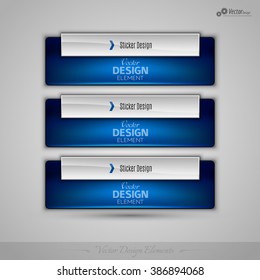 Business stickers on gray background for infographics, webdesigns, apps. Vector editable design elements.