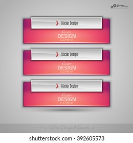 Business stickers on gray background for infographics, webdesigns, apps. Vector editable design elements.