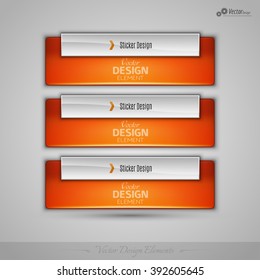 Business stickers on gray background for infographics, webdesigns, apps. Vector editable design elements.
