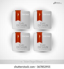 Business stickers on the white background. Vector design elemnts for infographics and web presentations.