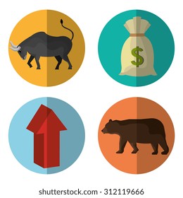 Business stock exchange, vector illustration eps 10.