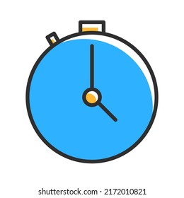 Business stopwatch icon. Vector line illustration