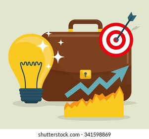 Business strategies and solutions graphic design, vector illustrarion