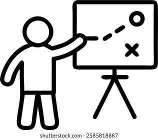 Business strategist mapping out food security plan on transparent board concept as A business strategist maps out a comprehensive food security plan on a transparent board highlighting strategic think