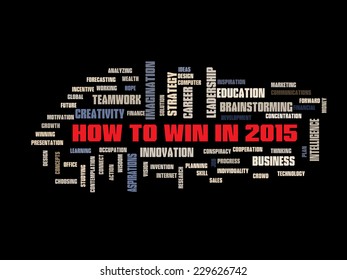 business strategy in 2015 concept word cloud