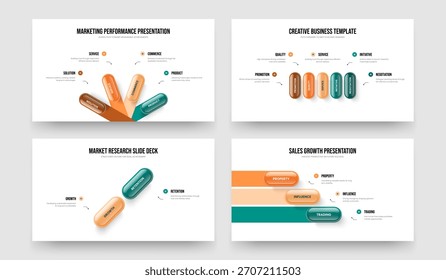 Estrategia Empresarial 4 5 2 3 Paso Infografía Presentación Plantilla Colección. Marketing Insight Cuatro Cinco Dos Diagrama De Tres Elementos Diagrama Paquete De Ilustración vectorial De Diseño De Presentación De Diapositivas.