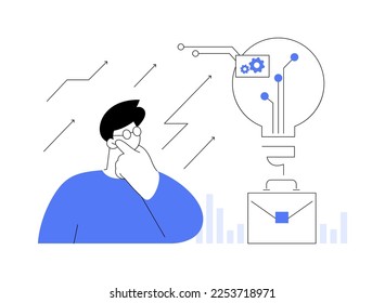 Business strategy abstract concept vector illustration. Business goals and plan, company achievement, market competitive position, decision making, performance efficient planning abstract metaphor.