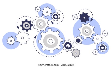 Business strategy analysis concept Vector sketch illustration