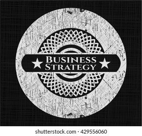 Business Strategy with chalkboard texture