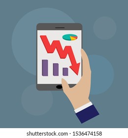 Business strategy chart illustrate on pastel background